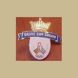 2002 SALT LAKE CITY OLYMPIC BID PIN SHARE THE DREAM RARE LTD 500 BACKSTAMP