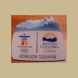 2010 VANCOUVER OLYMPICS PIN BRITISH COLUMBIA ROBSON SQUARE VANCOUVER