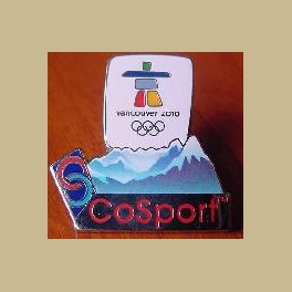 2010 VANCOUVER OLYMPICS COSPORT JET SET CO.  SPONSOR MOUNTAIN PIN