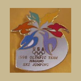 NAGANO 1998 USA OLYMPIC TEAM NOC SKI JUMPING PIN