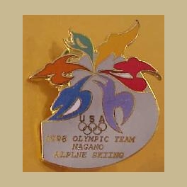 NAGANO 1998 USA OLYMPIC TEAM NOC ALPINE SKIING PIN