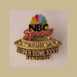 SUPER BOWL 32 SAN DIEGO NBC SPORTS MEDIA PIN