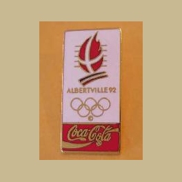 ALBERTVILLE 1992 WINTER OLYMPICS COCA COLA SPONSOR CLOISONNE PIN