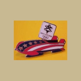 SALT LAKE CITY 2002 OLYMPIC PATRIOTIC BOBSLED PIN