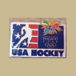 NAGANO 1998 OLYMPIC USA HOCKEY TEAM PIN