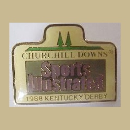 1988 KENTUCKY DERBY CHURCHILL DOWNS HORSE RACING PIN SPORTS ILLUSTRATED MEDIA PIN