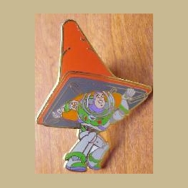 DISNEY TOY STORY MOVIE CAST PIN BUZZ LIGHTYEAR CONSTRUCTION CONE SERIES LTD 1000